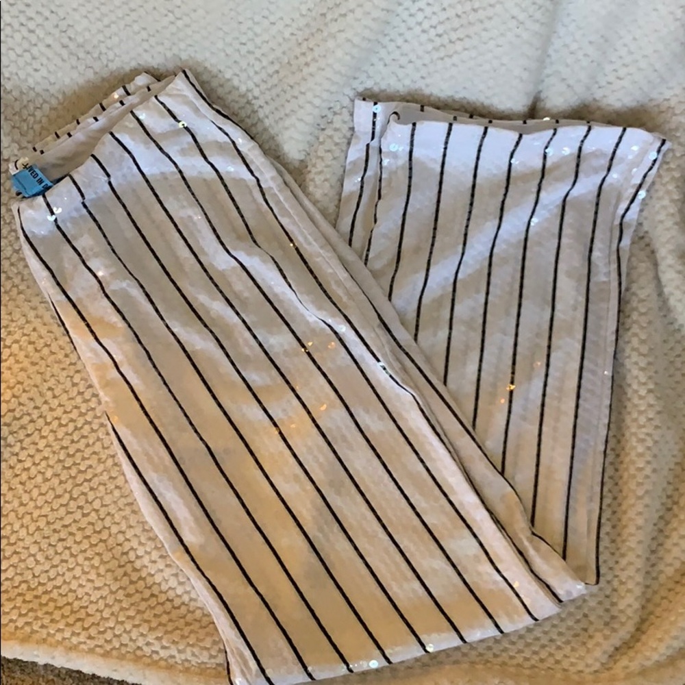 Moda International Flare Sequin Pants